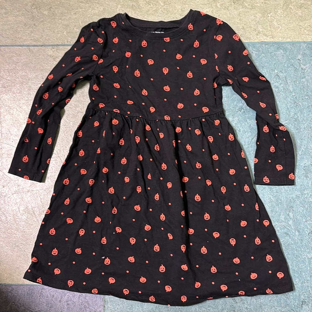 Old Navy Long sleeve black Girls Pumpkin / Halloween Dress